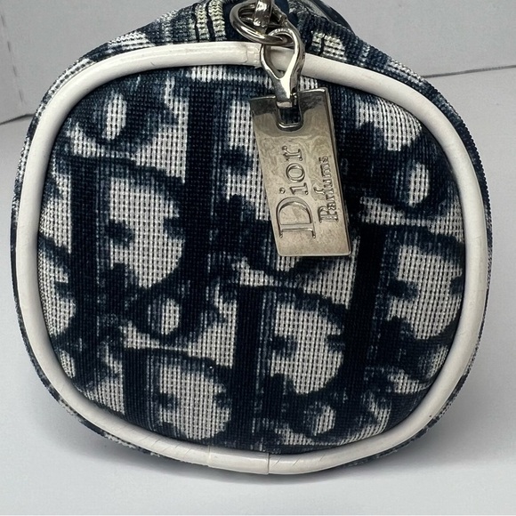 Christian Dior Vintage Blue Trotter Monogram Toiletry Pouch/Makeup Bag| PRELOVED - Picture 6 of 13